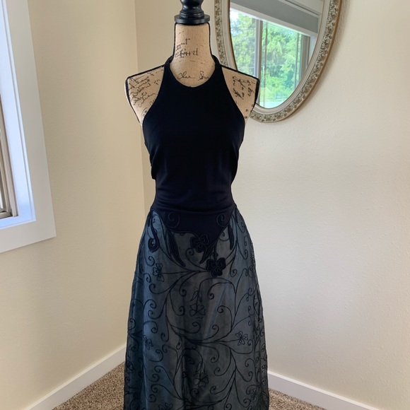 Nicole Bakti full length black dress, Small - Picture 2 of 12